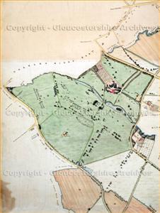 011d Charlton Park Estate Map 1843 (Old Park) &copy; Glos Archives