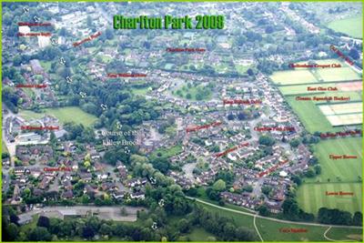 031 Aerial View of Charlton Park 2008 + titles &copy; David Hanks