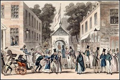 096 Royal Old Wells Caricature 1820s &copy;David Hanks